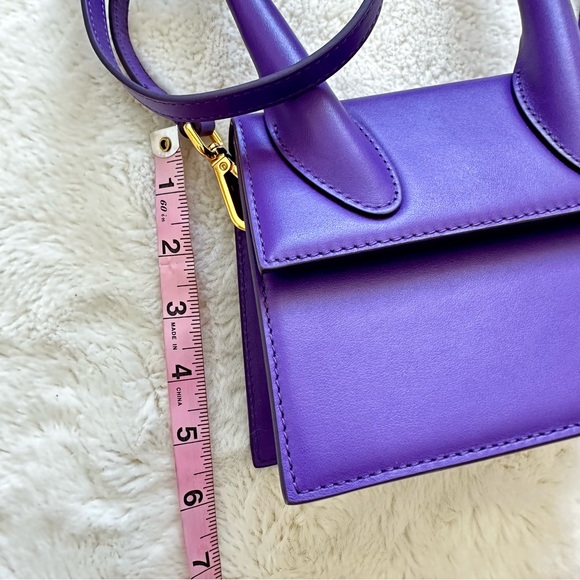 NEW!! Jacquemus Le Chequito Moyen purple bag Retail 910$ - Picture 9 of 13